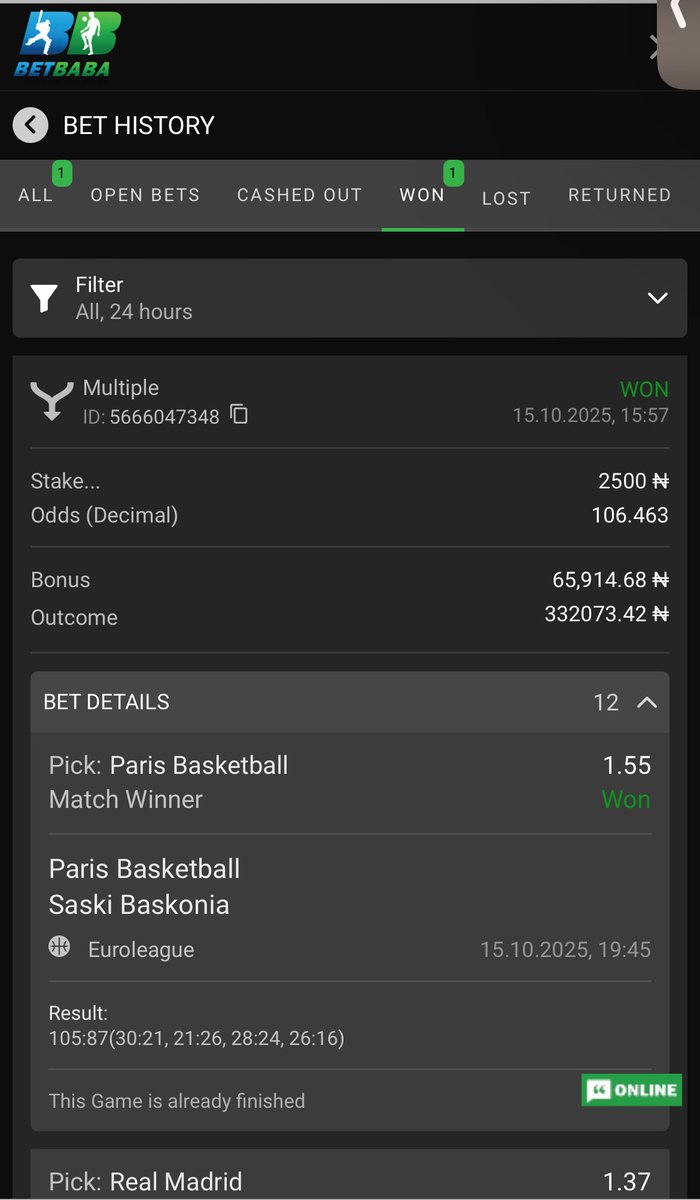 100 ODDS BOOOOOOOOMMMMMM 🍾🍾🍾🍾🎉🎉🎉🎉🚀🚀🚀🚀🚀

The 30k on top will go to one lucky person who retweets and like this post 

Drop your winning tickets if you got on
Register on Betbaba here: sshortly.net/6505fd1

LETS WIN MORE ❤️🚀🎉🍾