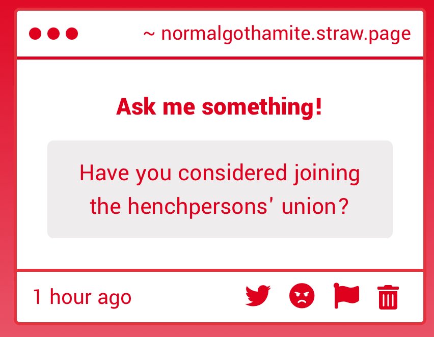 normalgothamite's tweet image. I have considered! Although last time I attempted did not go well for me. I was put in The Goon Cage..