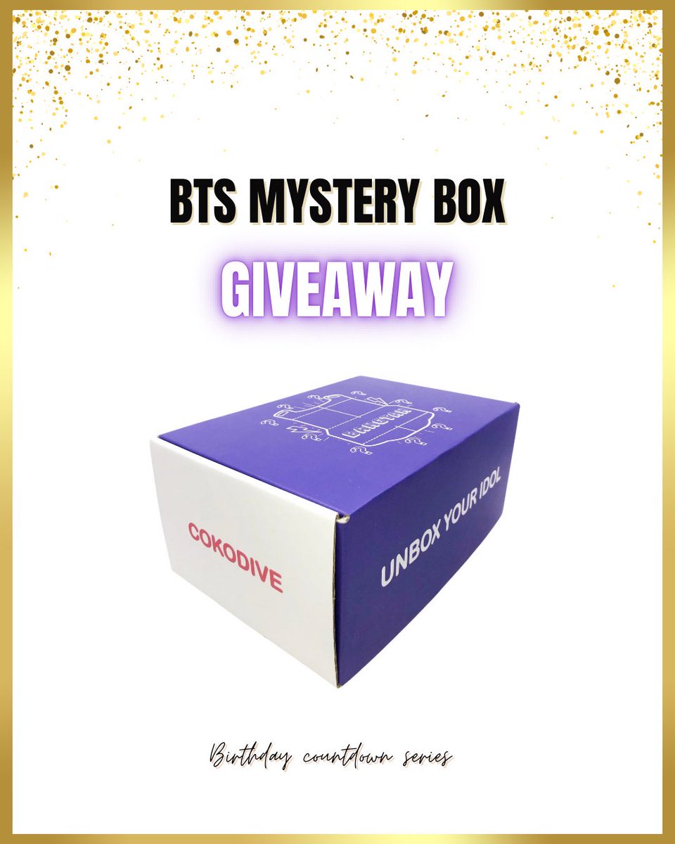 LottiesxWorld's tweet photo. ✨ BTS MYSTERY BOX GIVEAWAY ✨

Birthday Countdown Series 8/10 🎂

- 1 Lucky winner - 

✧ follow me + @cokodive 
✧ rt &amp; like
✧ tag ARMY!

worldwide | ends in 24 hours https://t.co/twVOPUnibb