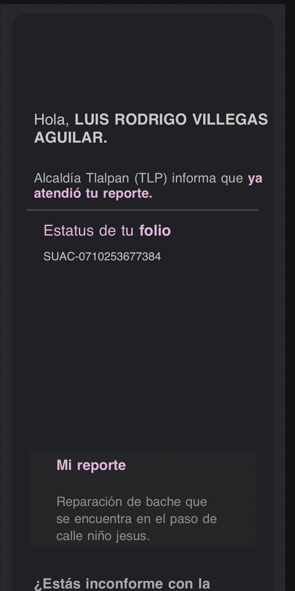 Luis_va111's tweet photo. @TlalpanAl @locatel_mx hola! En días pasados levanté el reporte SUAC-0710253677384 mismo que respondieron ya había sido atendido. Es totalmente falso el bache sigue en el mismo lugar. Es en niño Jesús entre Tezoquipa y Jojutla, la joya. https://t.co/e79p3LxvBF
