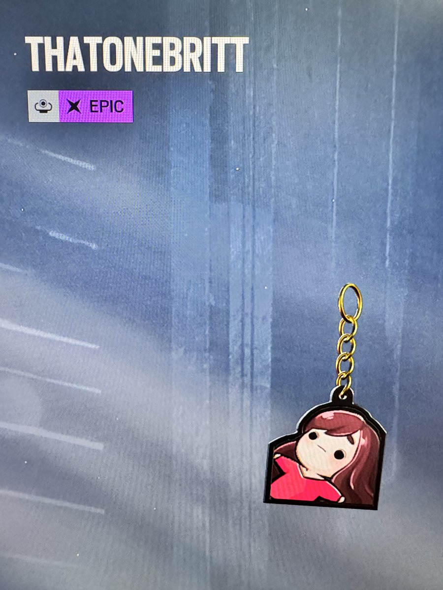 CliveVLewis's tweet photo. Loaded siege after a LONG time and saw this @thatonebritt_  That charm just hanging out on my screen lol https://t.co/EzLk8mGdXX