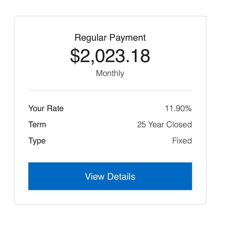 I was wrong. 

I stated that Canada doesn’t offer 25 yr mortgages. 

They apparently do. 

I’m not talking about amortization periods. 

Actual mortgages. 

RBC offers it. 

At 11.9% interest! 

INSANE