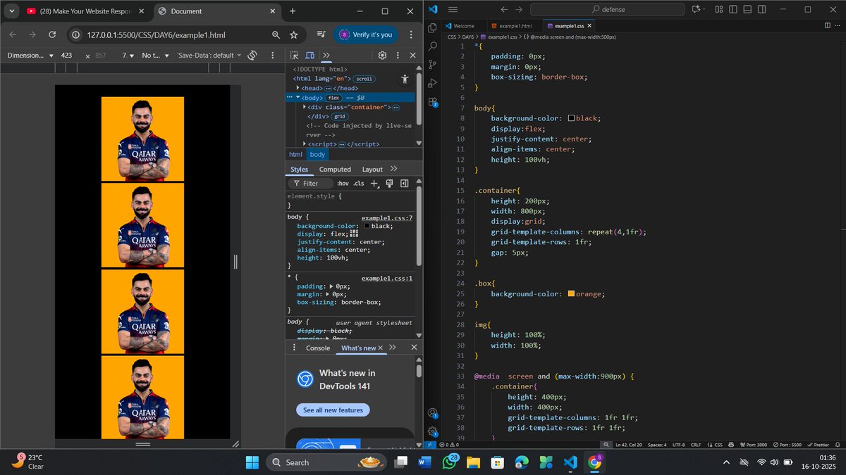Shubhampawaiya8's tweet image. 👨💻Day 12 of web development
->Topic covered..
✅Media queries
✅overflow
✅box-shadow
🚀And used these topics to create a responsive website and I really enjoyed studying these topics so deeply and I also got a different motivation and thankyou❤️
#Day12 #CSS #webdevelopment