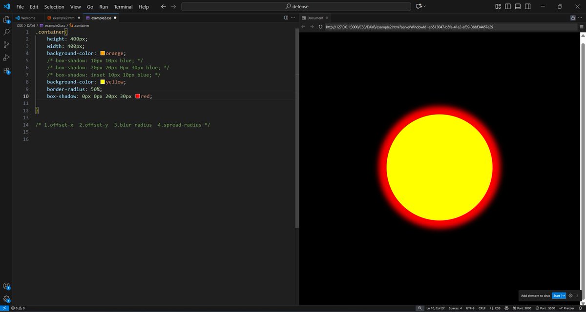Shubhampawaiya8's tweet image. 👨💻Day 12 of web development
->Topic covered..
✅Media queries
✅overflow
✅box-shadow
🚀And used these topics to create a responsive website and I really enjoyed studying these topics so deeply and I also got a different motivation and thankyou❤️
#Day12 #CSS #webdevelopment