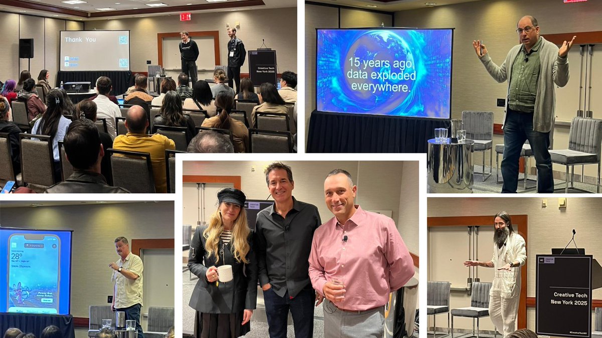 CreativeTech_HS's tweet image. ⚡️ Midday momentum at #CreativeTechNYC! ⚡️
A powerful morning of ideas:
🔹Jason Carmel @vml_global on Creative Data
🔹Panel w/ Paul Nicholson, Billie Whitehouse + Jarrod Gingras
🔹Tiago Aragona + Matías Piña on #AI 
🔹Tim Rodgers on AI workflows
🔹Brian Hull on GenAI in action