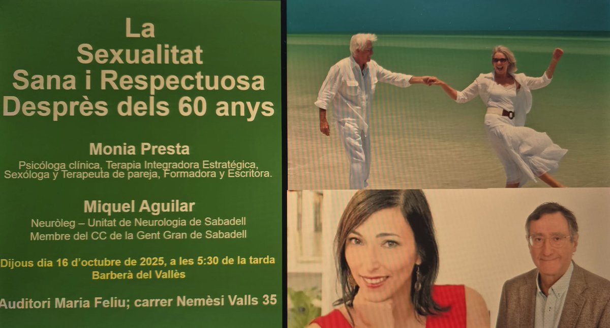 Xerrada a càrrec del Dr. Miquel Aguilar. 

#Barberà #GentGran #sexualitat