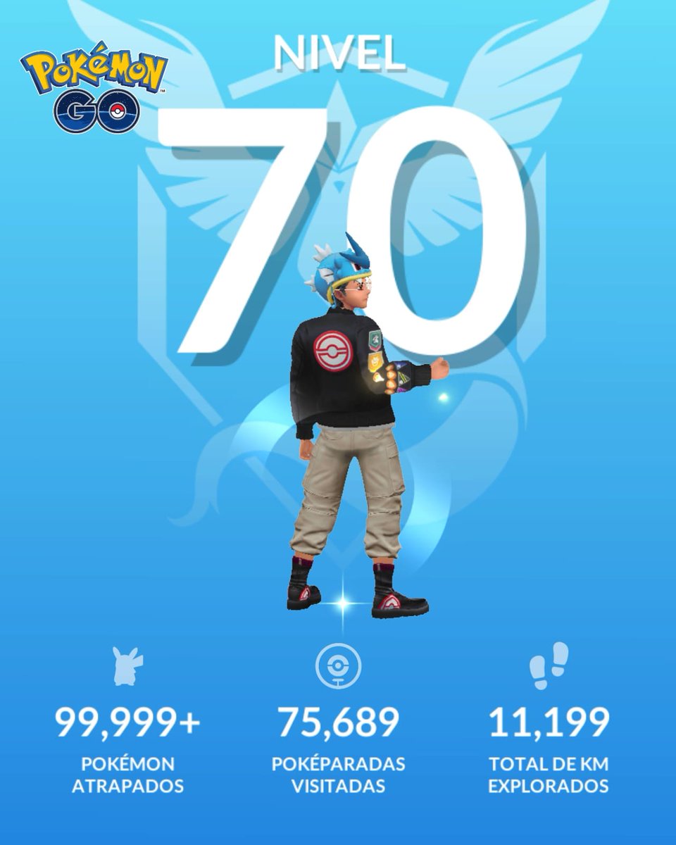 CapitanGlasto's tweet photo. Bienvenido nivel 70 🙌🏽
#PokemonGo #PokemonGoBeyond https://t.co/sztZVZZWOz