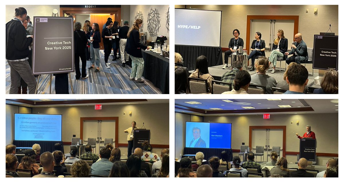 CreativeTech_HS's tweet image. 🎉 What. A. Day. Big thanks to our speakers, delegates, sponsor @VML, and media partner InsideOut. PM highlights:
🎭 Emotional Experiences – w/ LEGO, AMNH, NVE
👗 Digital Fashion – Sylvia Heisel
🧠 Scaling AI Ecosystems – Ken Madsen
Next stop: #CreativeTech London 2026 🚀