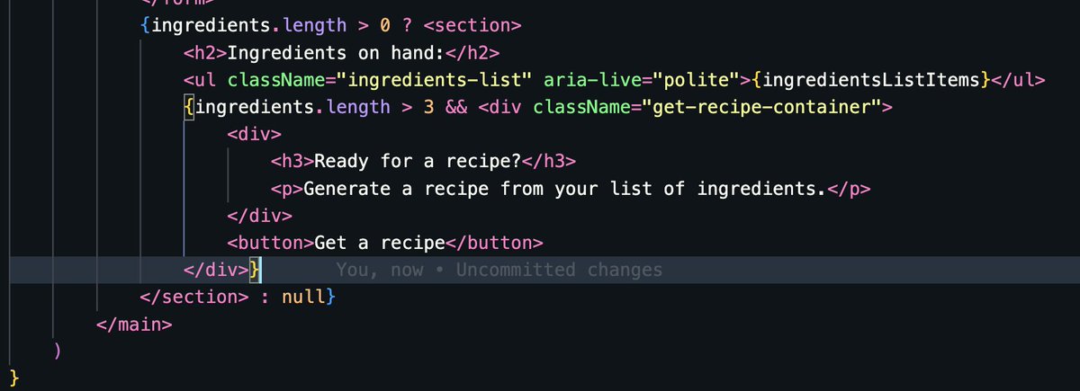 walkerthecutev's tweet image. Day 8 of #100DaysOfCode
3+ hours on React today
✅ Forms (all input types)
✅ Conditional rendering
✅ Chef Claude challenge completed
condition &amp;&amp; &lt;ShowThis/&gt; is my new favourite pattern🎯
#reactjavascript #CodingJourney #webdeveloper