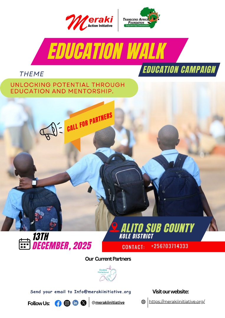 Meraki is launching an education campaign to empower children through mobile libraries and safe spaces.preceeds will support,
Pads and scholastic materials,mentorship and SRH discussions,mobile librariess.
Join us as a partner.
<a href="/TranscendAfric/">Transcend Africa Foundation</a>
<a href="/IriseEastAfrica/">Irise Institute East Africa</a> 
<a href="/enjuba1/">enjuba</a>