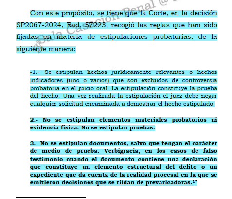 Soyd3lmonton's tweet photo. En otro episodio de la Corte Explica ¿EL ABC DE LAS ESTIPULACIONES PROBATORIAS? ¿FUNCIÓN DEL DOCUMENTO COMO SOPORTE DE LA ESTIPULACIÓN U OBJETO DEL MISMO?
Una sentencia clave para preparar nuestras audiencias preparatorias, valga la redundancia XD. https://t.co/qr4TuZX526