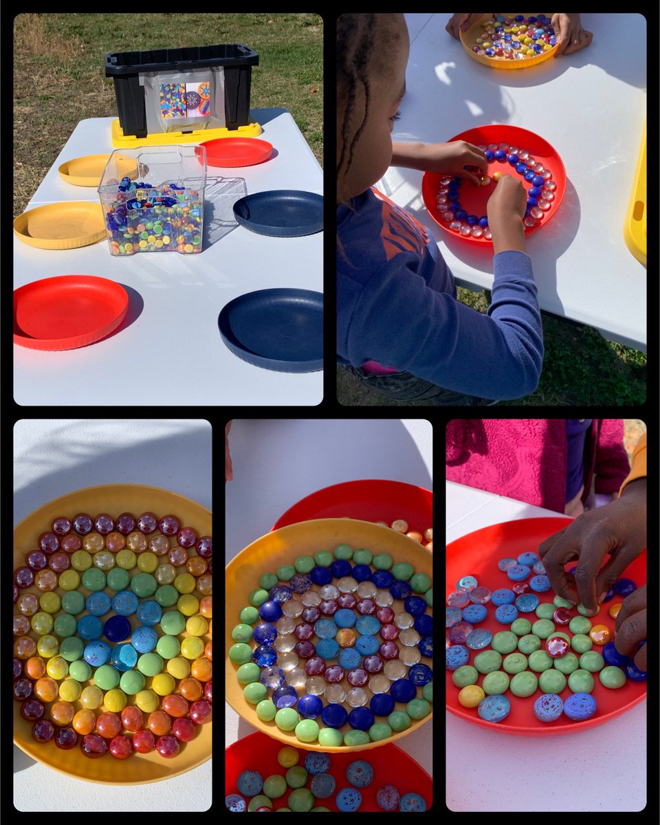 Recess is a great time to take time to be creative. Today we changed up the shape blocks and brought out the glass blobs. Call them blobs and kids love that! Watching our Bears loving their play is pure happiness! <a href="/HannahBeachEDU/">Hannah Beach</a>