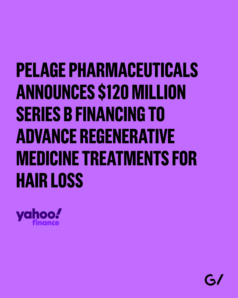 GVteam's tweet photo. .@PelagePharma is combating hair loss by developing regenerative medicines that reactivate dormant stem cells to restart hair growth.

With its new Series B funding, Pelage will advance its PP405 program toward Phase 3 trials in 2026. Congrats to the team on this major milestone! https://t.co/4a9KEJIij4