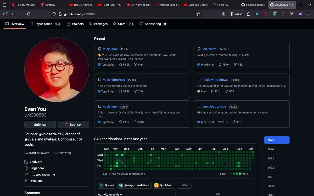 oluseguncodes's tweet image. founder of vite and vuejs work rate is insane