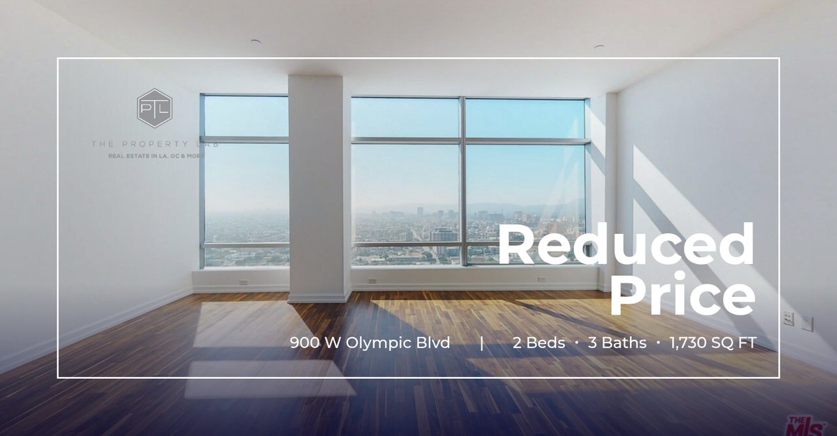 ThePropertyLab's tweet image. 📍 Reduced Price 📍 This recently reduced home at 900 W Olympic Blvd 30d in Los Angeles won&apos;t last long, so, don&apos;t wait to set up a showing! Reach out here or at (949) 629-7650 for more information!

Make Your Appointment Today... homeforsale.at/900_W_OLYMPIC_…