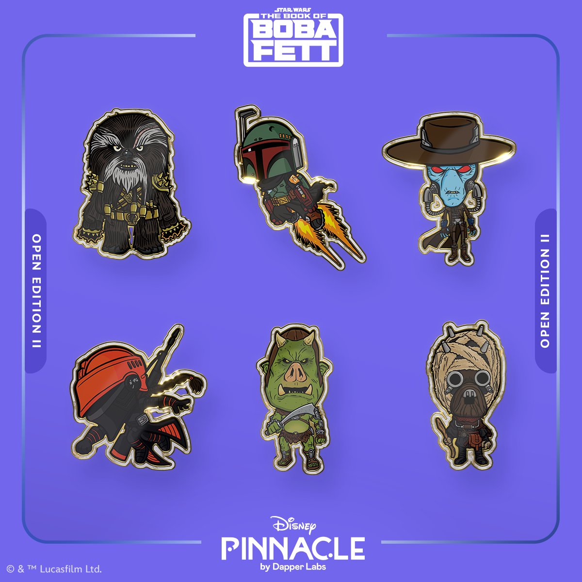 DisneyPinnacle's tweet image. From Tatooine’s underworld to the sands of the Dune Sea, Boba Fett’s legend lives forever. 🏜️

Star Wars™ The Book of Boba Fett Vol.1 digital pins are returning for a limited-time second printing.

Start collecting now at disneypinnacle.com 🪐

👑 Two new variants. One…