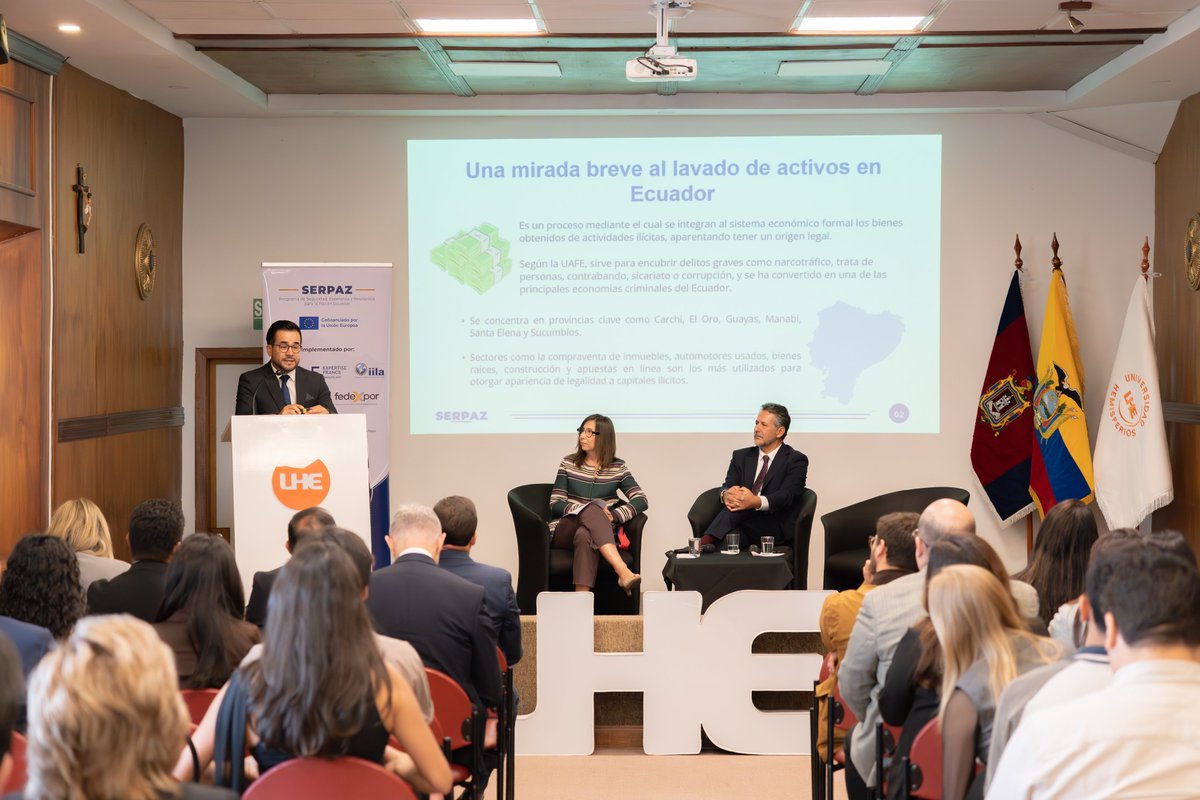 UE en Ecuador 🇪🇺 (@ueenecuador) on Twitter photo 🆙 La Unión Europea 🇪🇺 acompañó la Conferencia Multisectorial sobre Lavado de Activos, Ética e Integridad Pública, realizada en la <a href="/uhemisferios/">Universidad Hemisferios</a>. El evento se desarrolló en el marco del programa #SERPAZ, a través de su componente #SeguridadAntilavado.
La jornada reunió a 🆙 La Unión Europea 🇪🇺 acompañó la Conferencia Multisectorial sobre Lavado de Activos, Ética e Integridad Pública, realizada en la <a href="/uhemisferios/">Universidad Hemisferios</a>. El evento se desarrolló en el marco del programa #SERPAZ, a través de su componente #SeguridadAntilavado.
La jornada reunió a