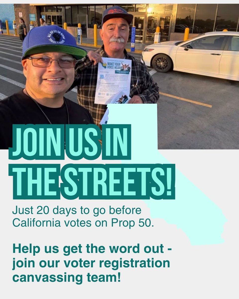 SOI__CA's tweet photo. Time is running out! Help us build People Power and reach voters to get the word out about the upcoming election on Prop 50 on Monday, Oct. 20th.  We got transportation, food, and training covered! Email fidel@startingoverinc.org to get involved. https://t.co/qmVZcdlsy9