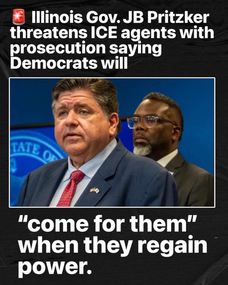 Stan Wilson (@stanwil14145920) on Twitter photo <a href="/GovPritzker/">Governor JB Pritzker</a> 🚨JB Pritzker <a href="/JBPritzker/">JB Pritzker</a> is threatening federal law enforcement officers in violation of 18 U.S.C. § 115, 18 U.S.C. § 875(c), 18 U.S.C. § 111, 18 U.S.C. § 875(d), which prohibit threatening, intimidating, or retaliating against U.S. or state law enforcement officers.
<a href="/FBI/">FBI</a> <a href="/GovPritzker/">Governor JB Pritzker</a> 🚨JB Pritzker <a href="/JBPritzker/">JB Pritzker</a> is threatening federal law enforcement officers in violation of 18 U.S.C. § 115, 18 U.S.C. § 875(c), 18 U.S.C. § 111, 18 U.S.C. § 875(d), which prohibit threatening, intimidating, or retaliating against U.S. or state law enforcement officers.
<a href="/FBI/">FBI</a>