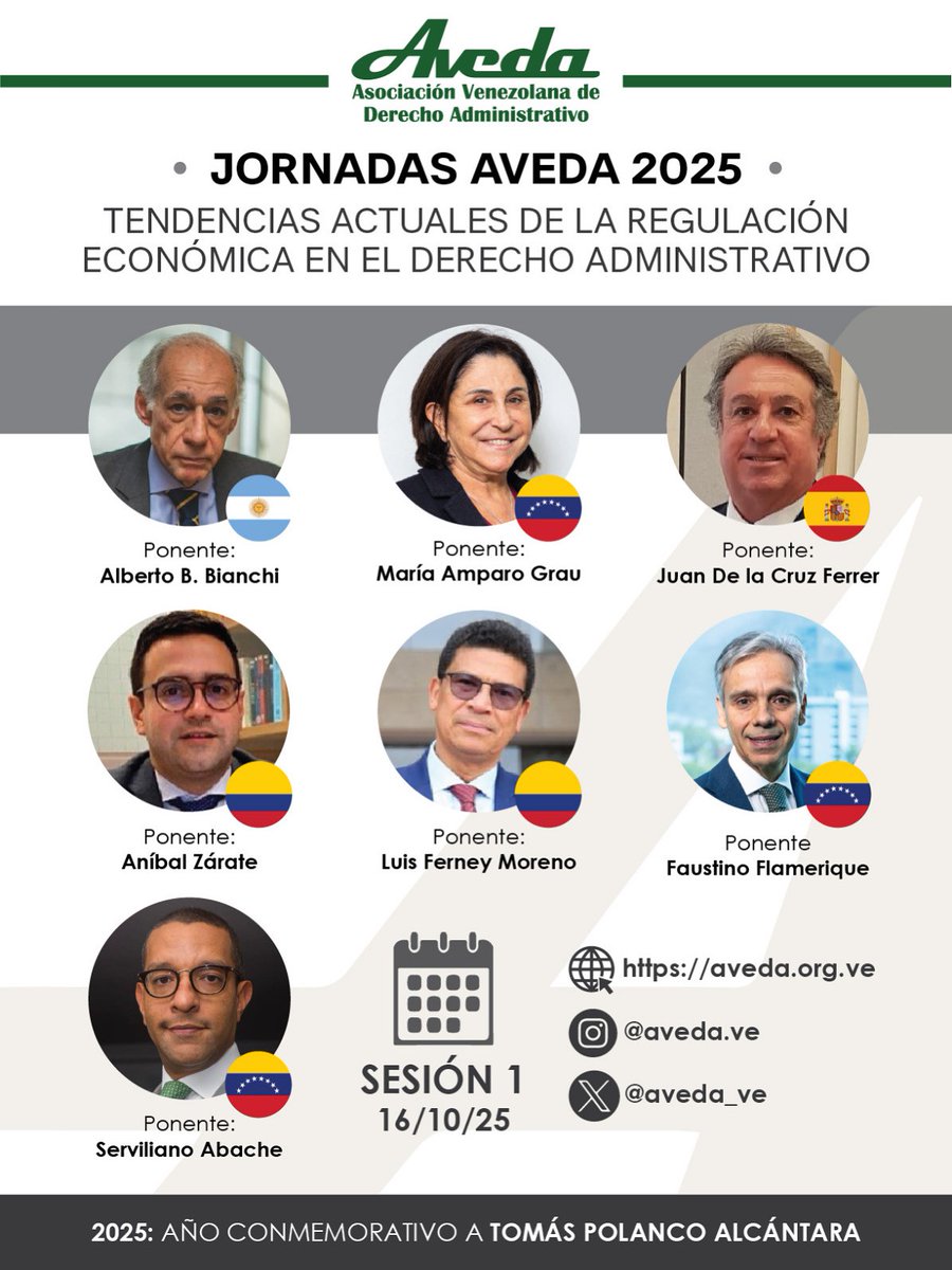 Mañana 16/10 inician las Jornadas <a href="/AVEDA_VE/">AVEDA Venezuela</a> 2025. Nuestro socio <a href="/sacabache/">Serviliano Abache Carvajal</a> analizará las providencias administrativas emitidas por la Superintendencia de la Actividad Aseguradora para regular el pago de la contribución especial establecida en la Ley de la Actividad Aseguradora.