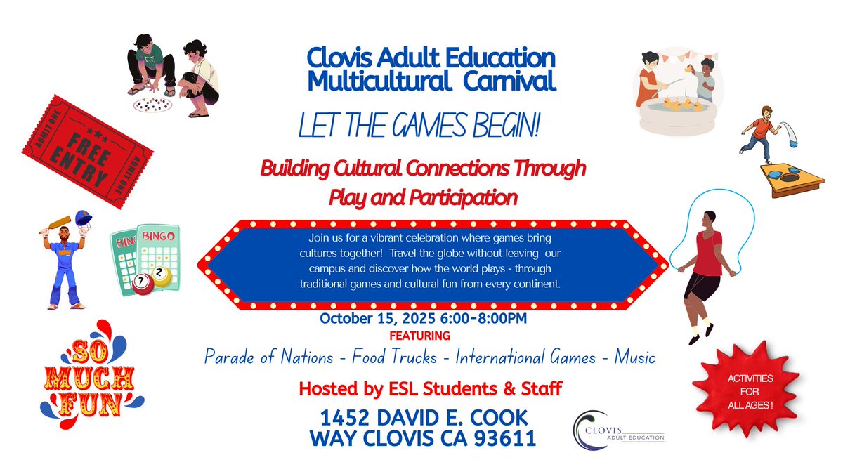 TONIGHT 10/15/25 📢Join us for a vibrant celebration where games bring cultures together! Travel the globe without leaving our campus and discover how the world plays - through traditional games and cultural fun from every continent. Food available to purchase from food trucks.