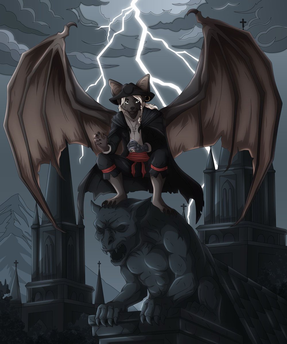A Halloween-themed commission I had so much fun working on, storm, gargoyle, and wings! 🌩️🎃
#Halloween2025 #HalloweenVibes #SpookySeason
#HalloweenArt #Commissiondone #Commissionopen