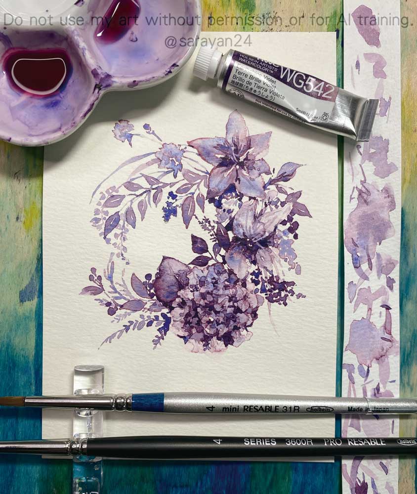 16日目🎨
ホルベイン透明水彩／地球照
ヴィフアール水彩紙／中目
#色鉛筆水彩強化マラソン2025