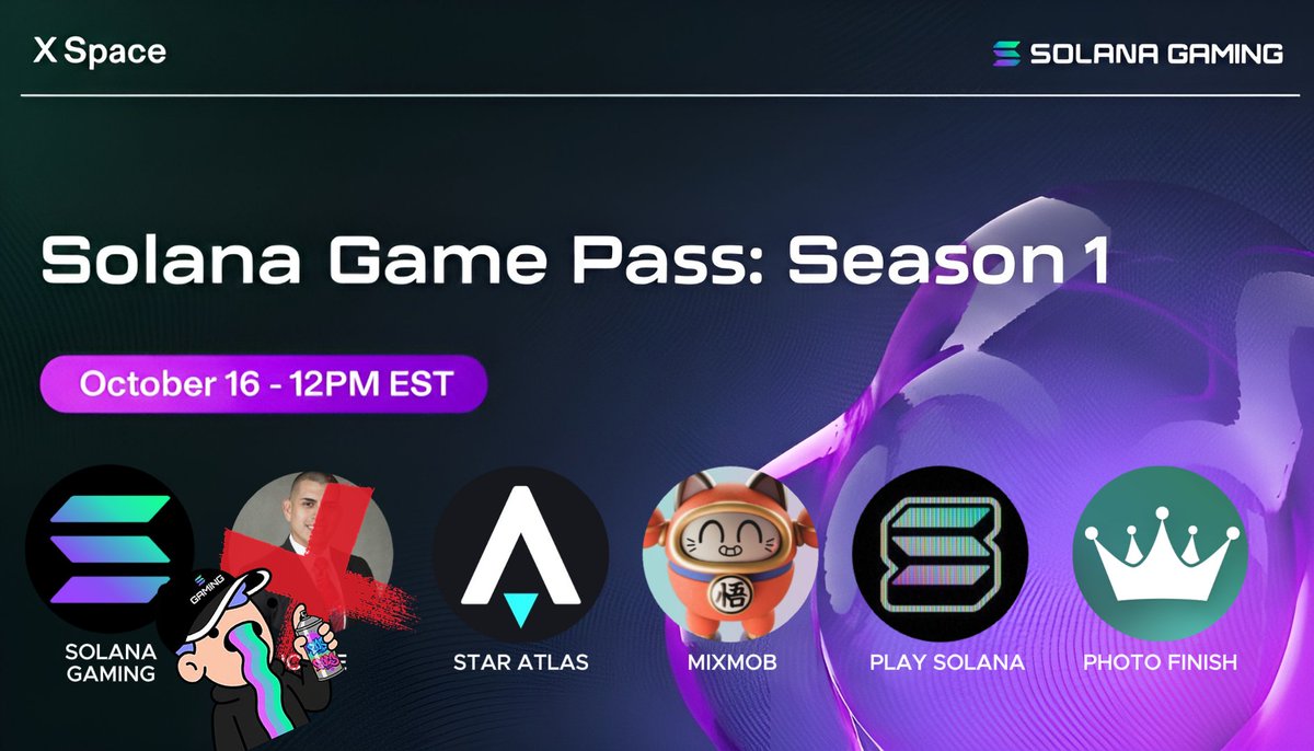 solanagaming's tweet image. SOLANA GAMING MEGASPACE 🎮

It&apos;s been a while since we had a megaspace, but it&apos;s time now.
Join us tomorrow at 12PM EST with a legendary panel, including:
@staratlas @MixMobRacer1 @playsolana and @photofinishgame

Hosted by the Intern (and possibly @Treki33 )

SET REMINDERS 👇