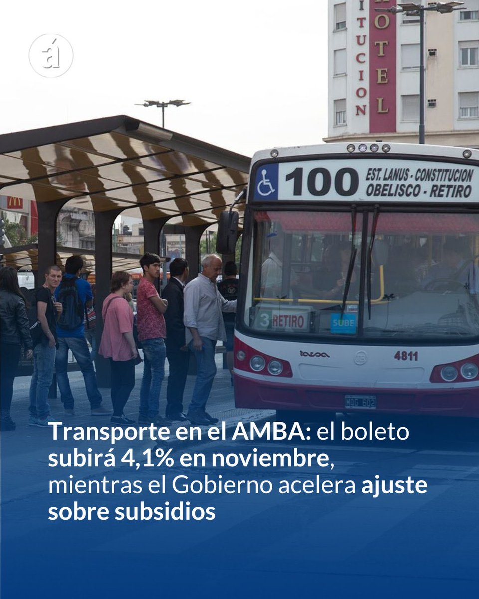4,1% más vas a tener que pagar por ir al trabajo.

 ¿Cuánto va a aumentar tu salario el mes próximo? 🙃