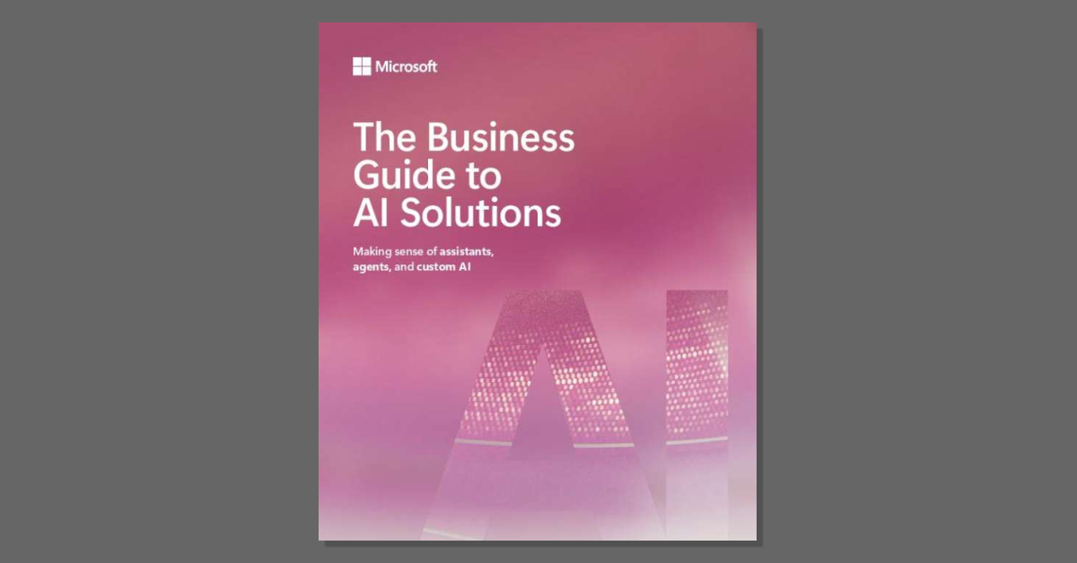 AZDatacom's tweet photo. Confused by #AI assistants, agents, and custom solutions? Download the eBook, "The Business Guide to AI Solutions," to make sense of it all. @msftcopilot @Microsoft365 https://t.co/pOTJrqVbft https://t.co/xrWm1VaTtH