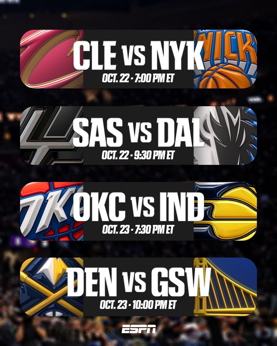 One week away from NBA basketball on ESPN 🍿
