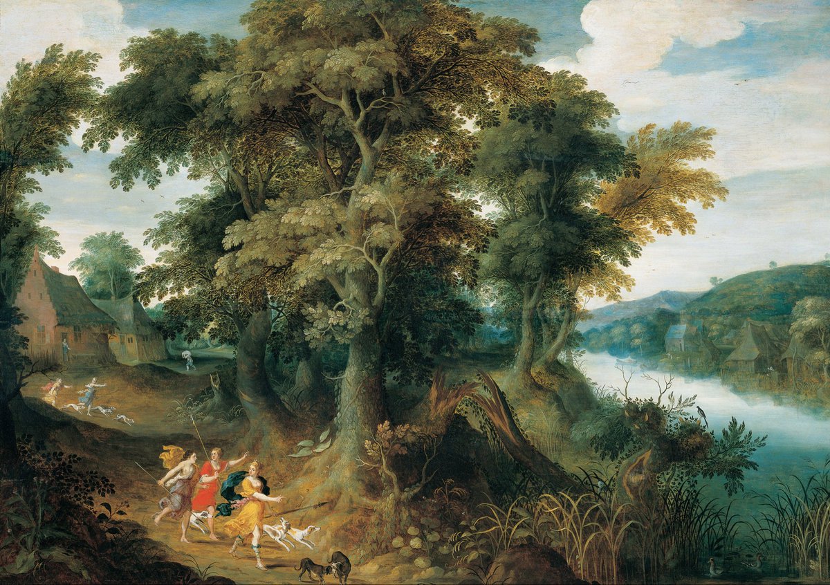Diana and her Nymphs hunting, By Jasper van der Lanen.