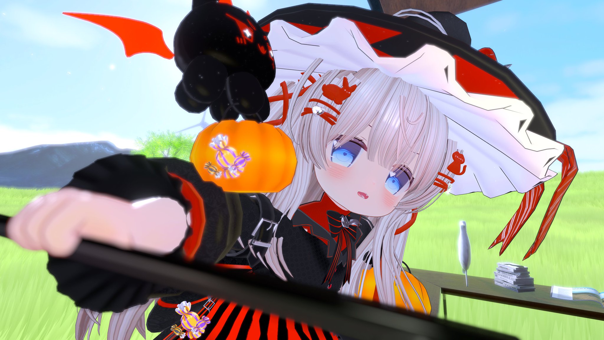 魔女猫さん ψ(｀∇´)ψ 白猫さん　ハロウィン♪ きい(きみどり) on X: 