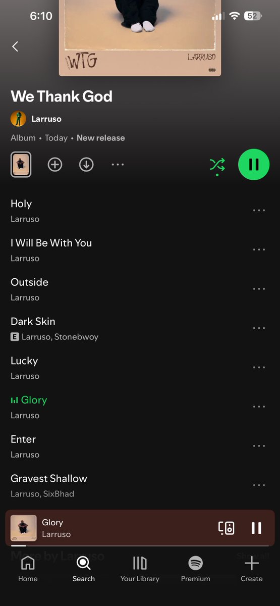 DarlingtonModen's tweet photo. Track 6- Glory….big ups!!! @Larruso_ https://t.co/D9Tj0mC4kT