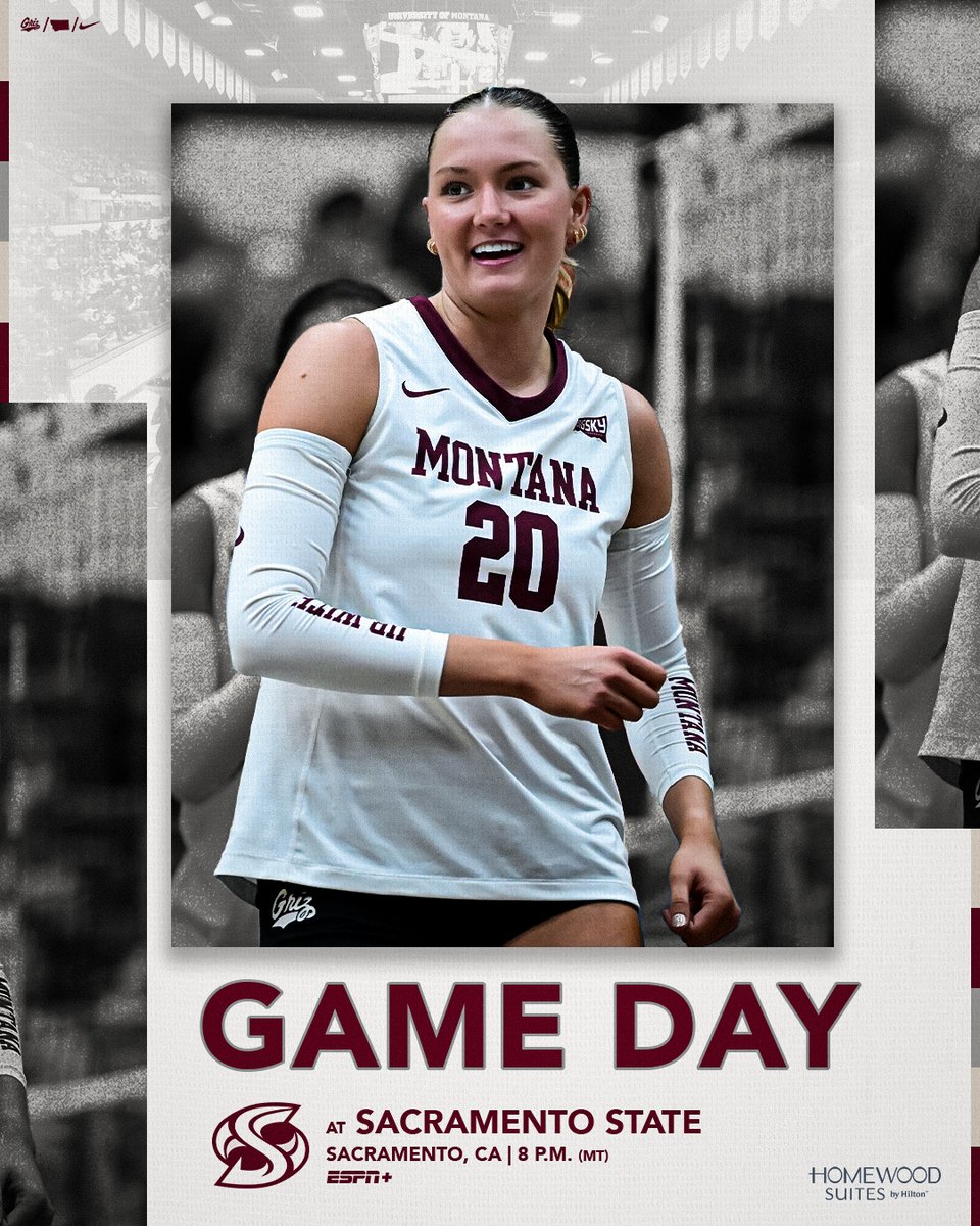 MontanaGrizVB's tweet image. 𝙂𝘼𝙈𝙀 𝘿𝘼𝙔

📍Sacramento State
🕗 8 p.m.
💻 bit.ly/3VApMdU
📊 bit.ly/gogrizstats

#GrizVB #BigSkyVB #GoGriz