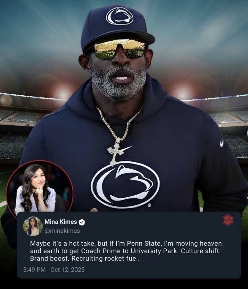 Is Mina right? Would coach Prime be a fit? #football #pennstate #coachprime #deionsanders #fans #betting #odds #coach odds and more here t.ly/0FIvd