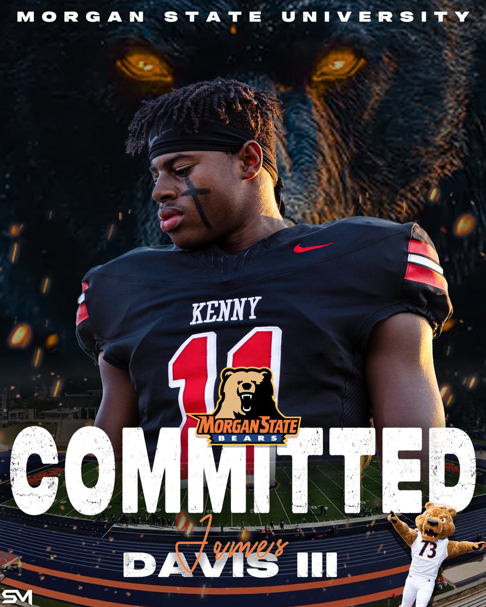 James Davis III (@thekid_jd3) on Twitter photo I am beyond blessed to announce my commitment to Morgan State University!!! Thank you to my mom dad and all my coaches along the journey!! <a href="/adamgorney/">Adam Gorney</a> <a href="/GregBiggins/">Greg Biggins</a> <a href="/ChadSimmons_/">ChadSimmons</a> <a href="/BrandonHuffman/">Brandon Huffman</a> <a href="/CoachTKrause/">Tim Krause</a> <a href="/playfastfb/">playfastfb</a> <a href="/CoachGCase/">Greg Case</a> AGTG!! I am beyond blessed to announce my commitment to Morgan State University!!! Thank you to my mom dad and all my coaches along the journey!! <a href="/adamgorney/">Adam Gorney</a> <a href="/GregBiggins/">Greg Biggins</a> <a href="/ChadSimmons_/">ChadSimmons</a> <a href="/BrandonHuffman/">Brandon Huffman</a> <a href="/CoachTKrause/">Tim Krause</a> <a href="/playfastfb/">playfastfb</a> <a href="/CoachGCase/">Greg Case</a> AGTG!!