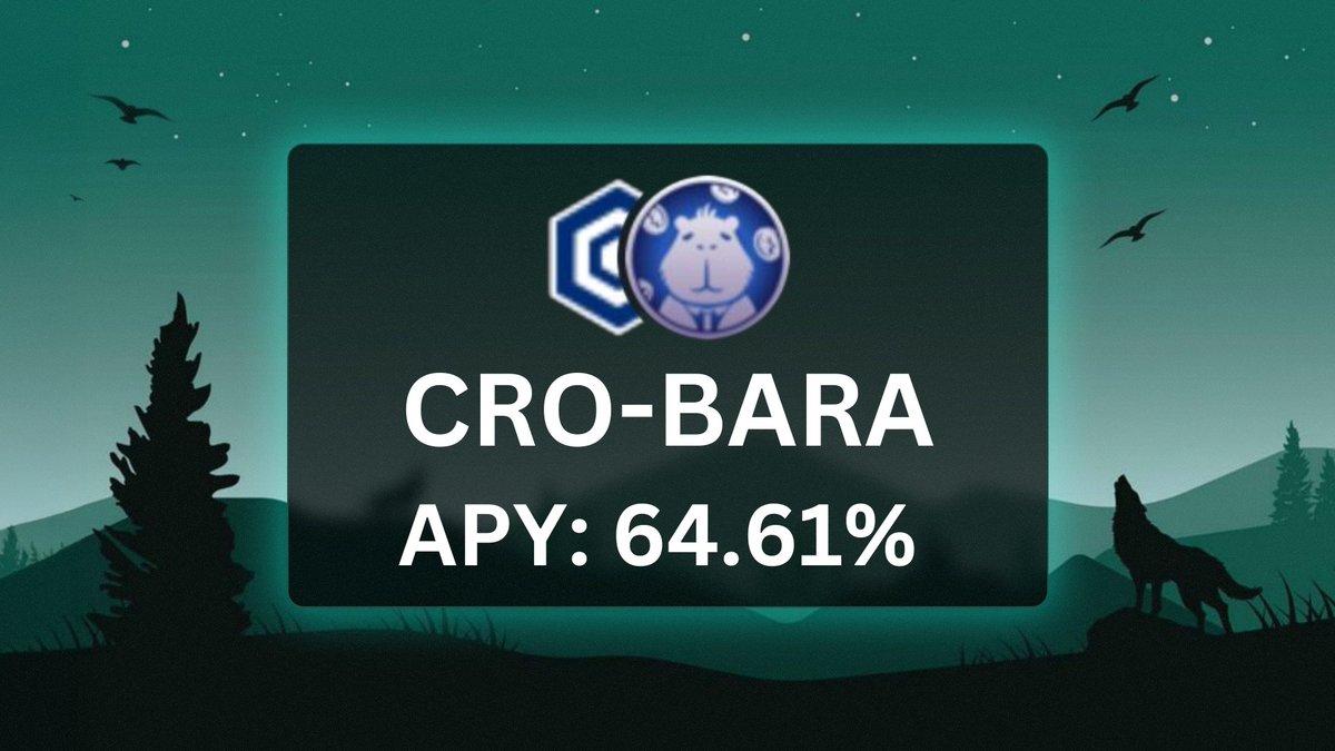 compoundrdotapp's tweet image. Vault of the day:
$CRO - $BARA 🔥
APY: 64.61% 🧠
TVL: $4,230+ 💵
ENDS: 15th September 🗓️
Farm smarter on CompoundR 🧑🌾