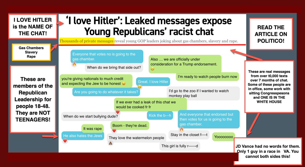 schachin's tweet image. I am sorry, what tricks?
These are 10k+ text messages
From a chat group called "I Love Hitler"