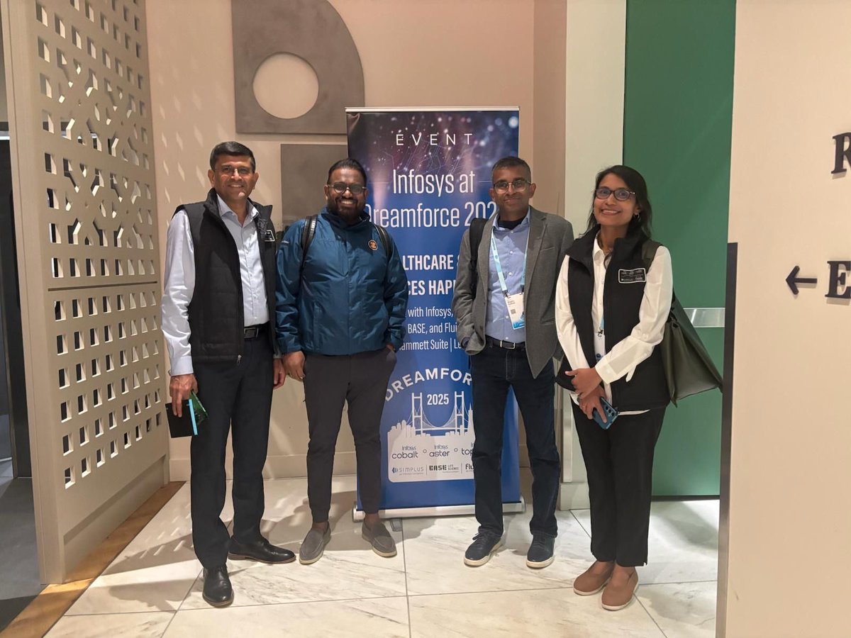 InfosysEvents's tweet image. Day 1 of Infosys at #DF25 was all about connections and collaboration!
Infosys leaders had engaging discussions with the Zayo team on driving innovation & business impact together.
#InfyatDF25