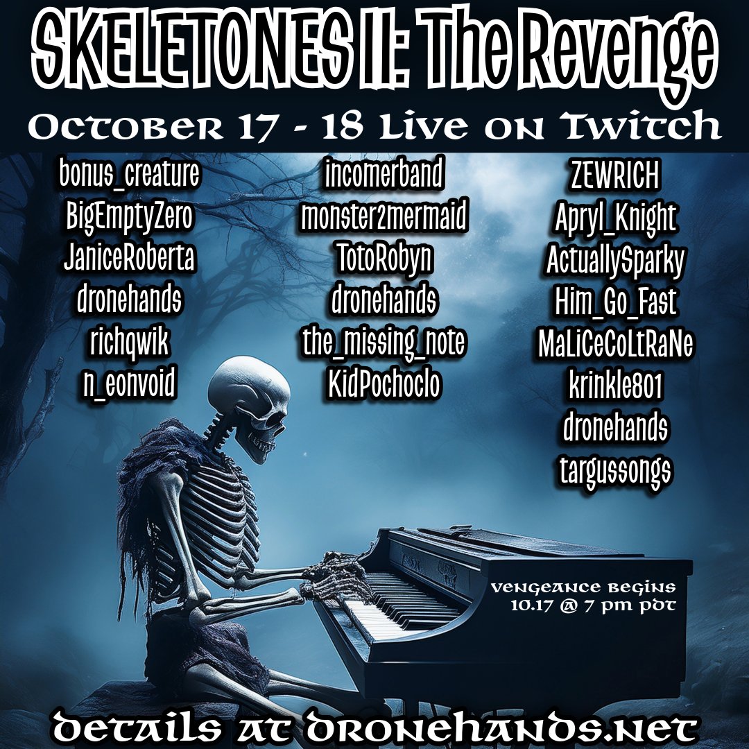 bigemptyzero's tweet image. This Friday, I'm performing at this spooky themed fest on Twitch 🎃
I go on at 8PDT / 11EDT
See you there