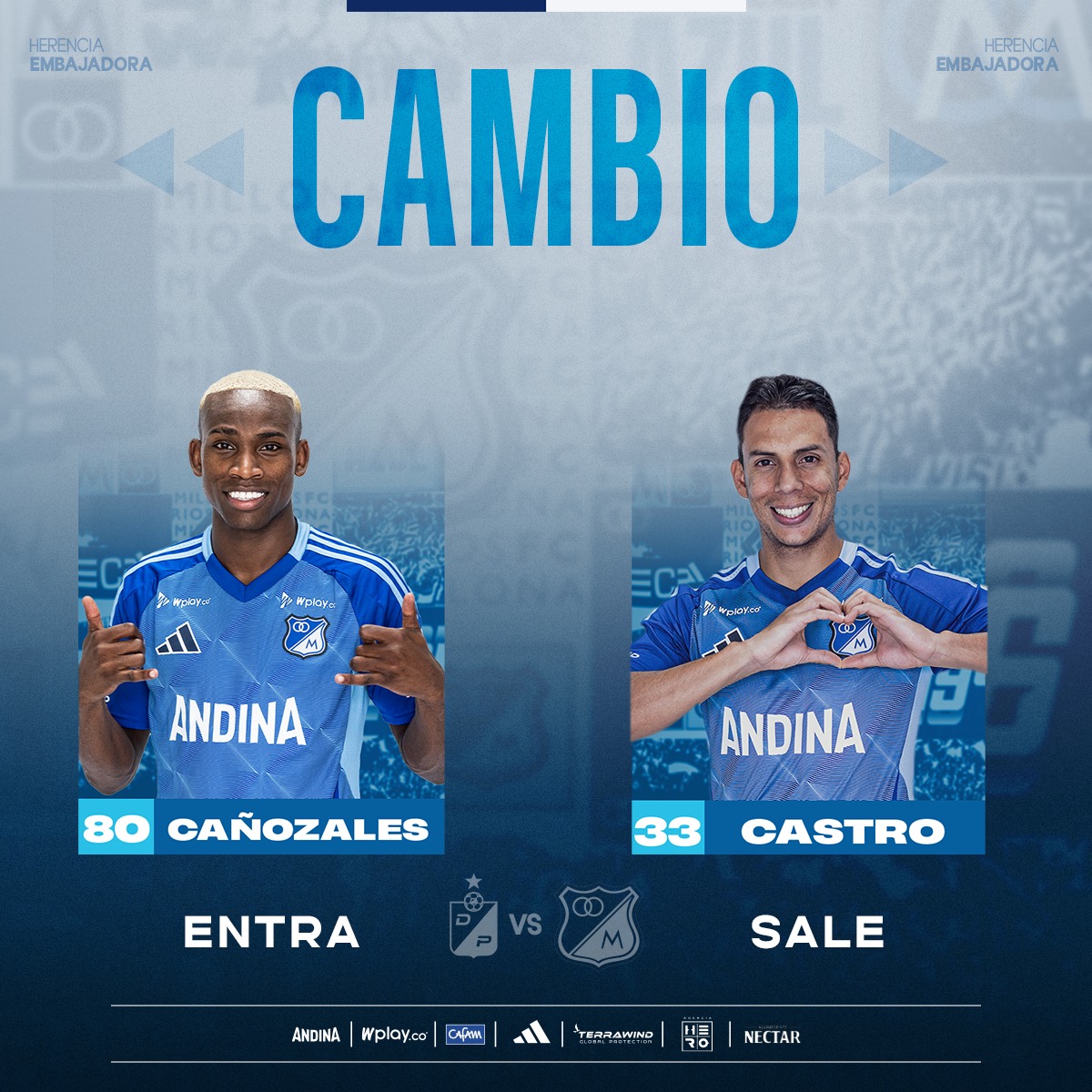 MillosFCoficial's tweet photo. ⏱️ 78' 🔃 Cambio azul.
🇲🇰 3-1 Ⓜ️ |#PERvMFC https://t.co/rEm1eZcJMq