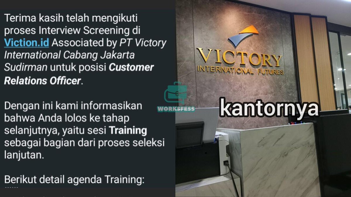 worksfess's tweet photo. work! Apa bener kantor victi0nid ini pialang? Aku kemarin udh interview dan hrnya bilang *udh terdaftar bappebdi* trs selang sehari aku lolos &amp; lanjut ke training. Tolong yakini aku ini pialang/nggaknya guys karena aku fg😔🙏🏻 https://t.co/mfy9GLBbuZ