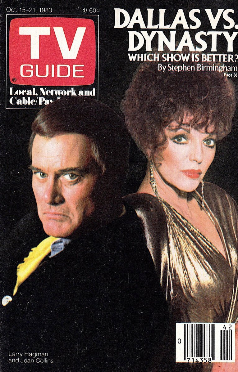 TV Guide Cover, October 15-21, 1983: ‘Dallas’ Vs. ‘Dynasty’