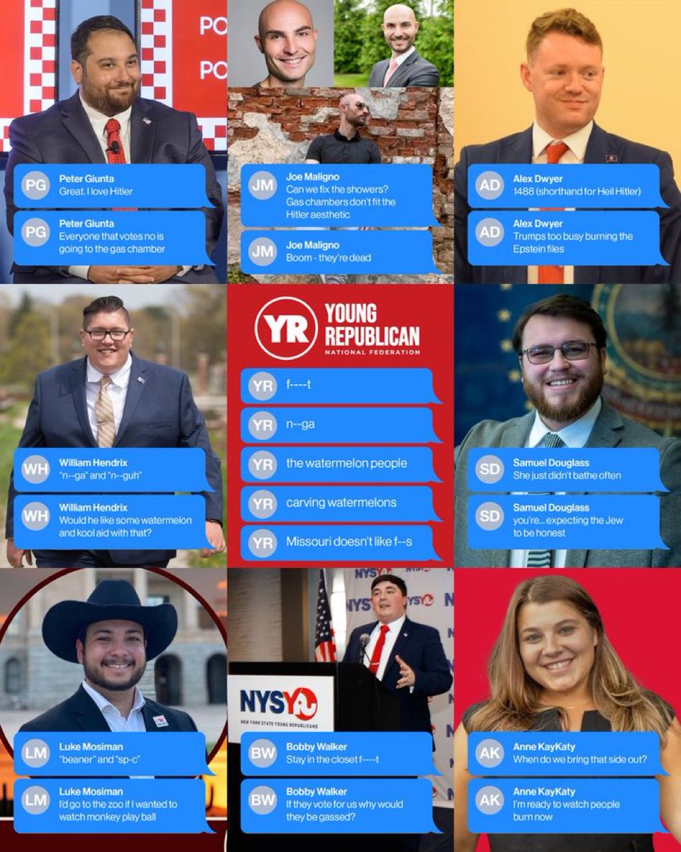 Eyal Yakoby (@eyakoby) on Twitter photo These werenโt college kids โ they were staffers and people holding positions at Republican institutions.
Unlike the left, I wonโt shy away from calling out radicals within my own party.
Whataboutism helps no one โ their comments were reprehensible, plain and simple. These werenโt college kids โ they were staffers and people holding positions at Republican institutions.
Unlike the left, I wonโt shy away from calling out radicals within my own party.
Whataboutism helps no one โ their comments were reprehensible, plain and simple.