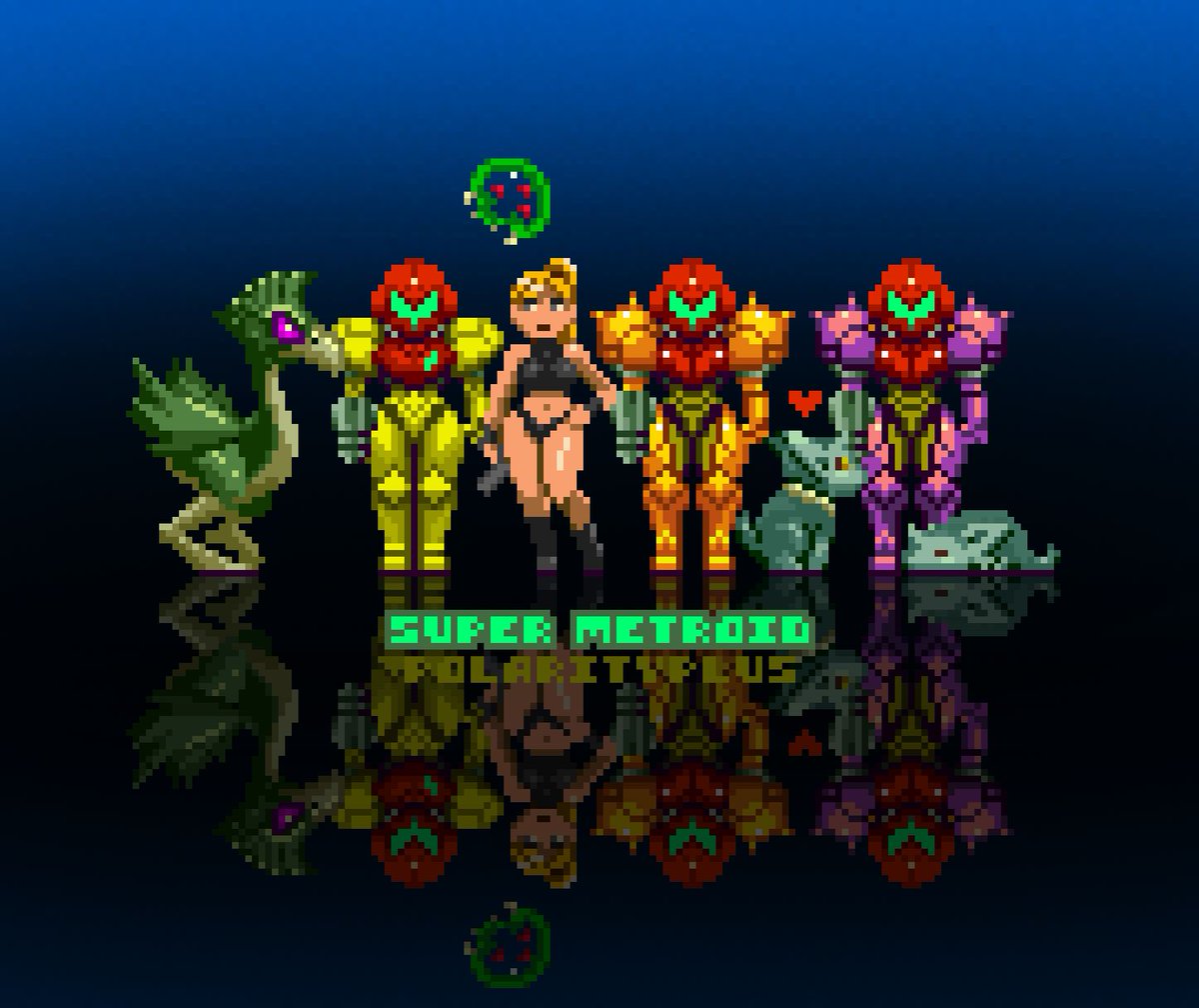 Continuing sprite exploration using og sprite colors and size #pixelart #メトロイド #Metroid