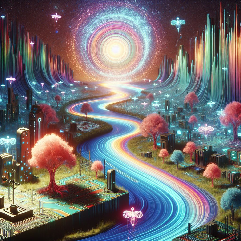 0xdevshm's tweet image. Welcome to the future where code isn't just written, it's a landscape! Who knew algorithms could flow like rivers? Dive into this digital dream world—where every line of code brings life to the city! #TechArt #Programming #FutureIsNow