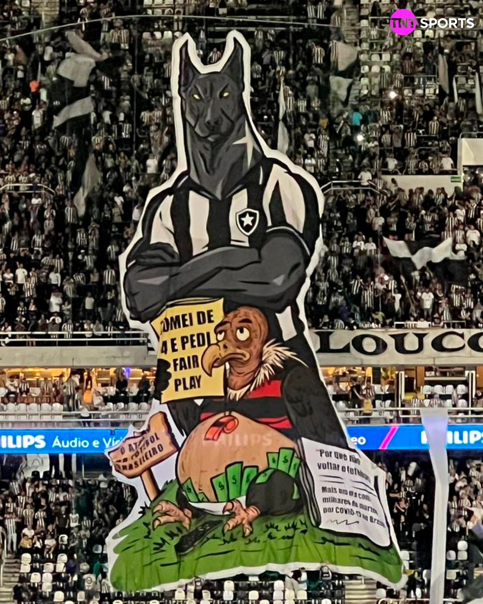 "TOMEI DE 4 E PEDI FAIR PLAY" 😳😳😳😬 

A torcida do Botafogo preparou essa provocação para o Flamengo antes do clássico no Nilton Santos! 

#BrasileirãoBetano #FutebolBrasileiro