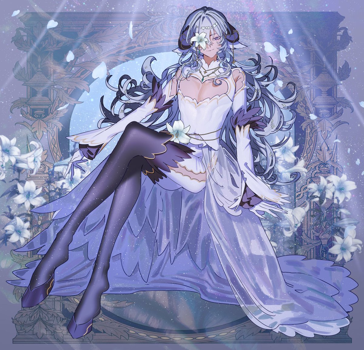 SomniVT's tweet image. Just realized that I still haven&apos;t posted the whole design anywhere ?! 😭

🎨syookoorii

This artist helped me finalize the design after I&apos;d been struggling for months 🙇 so this will always be my favorite commission 🤍