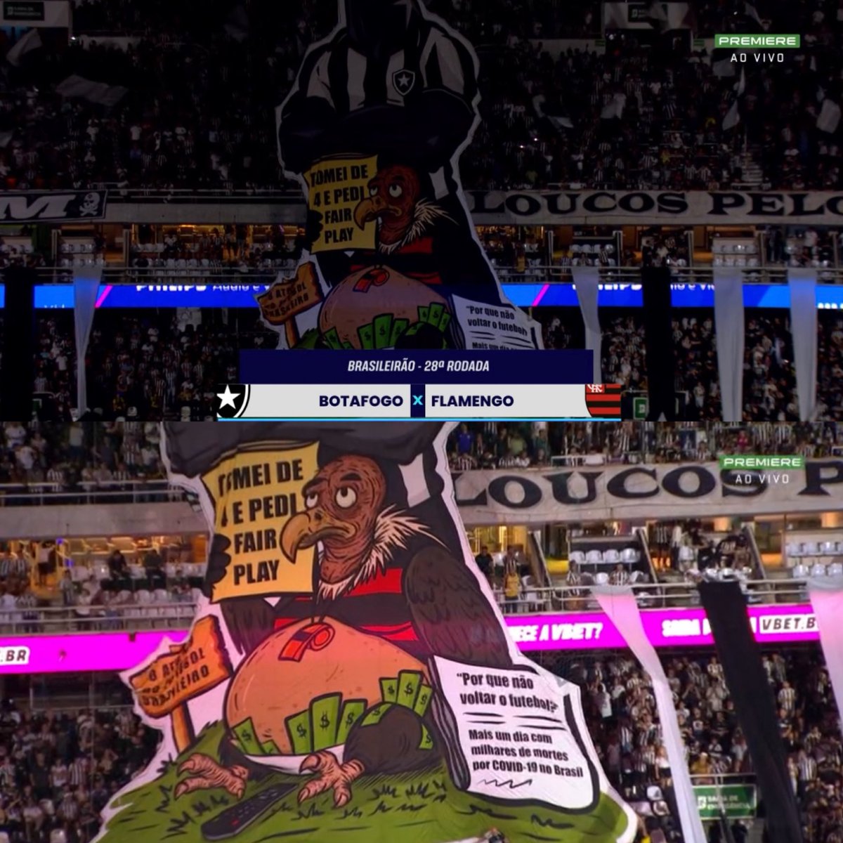 Pesgrau's tweet photo. “Tomei de 4 e pedi fair play”

O mosaico 3D da torcida do Botafogo provocando o Flamengo no Nilton Santos…👀 https://t.co/2fP2PdMMmI